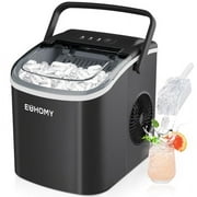 Ice Maker Countertop with Handle, 26lbs in 24Hrs, 9 Ice Cubes Ready in 6 Mins, Auto-Cleaning Portable Ice Maker with Basket and Scoop, for Home/Kitchen/Camping/RV. (2024 New Silver) Utensils